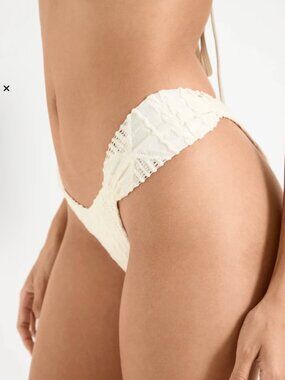 New With Tags - Oneone Swimwear Amira Bottom in Ice Cream - Medium